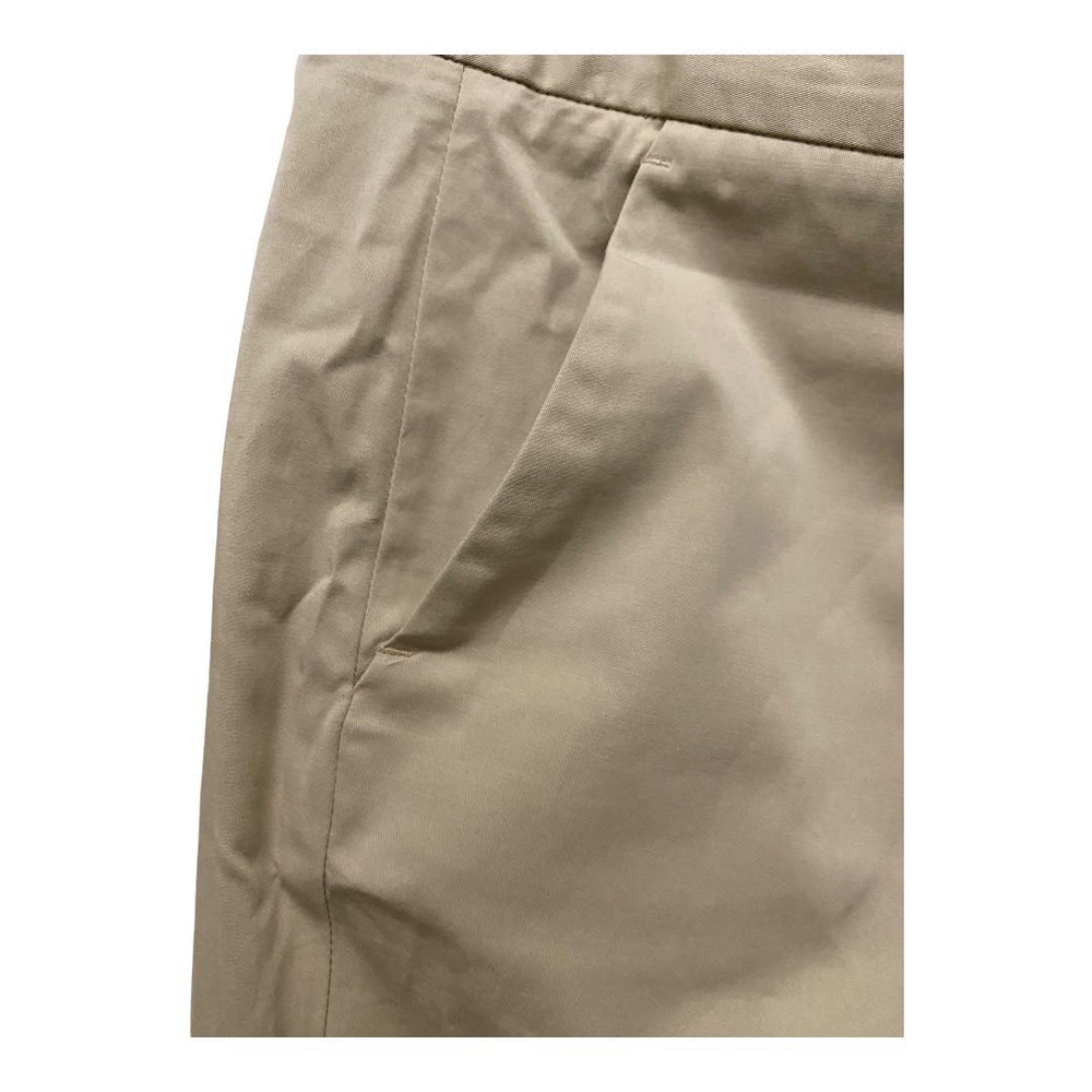 Gerard Darel Chino Pants 4 Khaki Straight Leg Cotton High Waist Chic Office Work - Picture 2 of 4